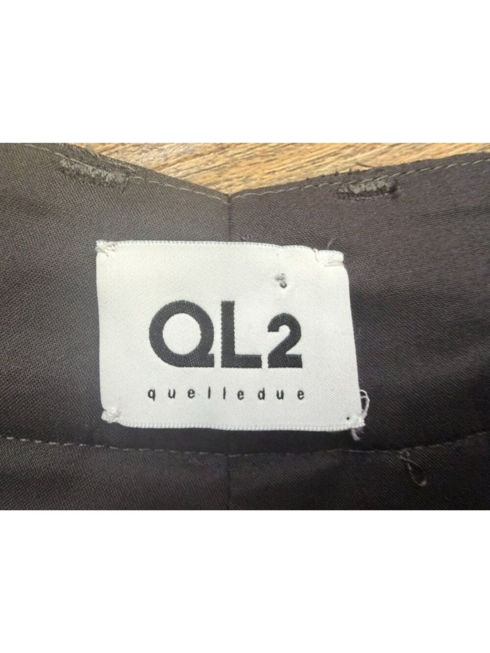 QL2 Maura Gray Wool Cropped Trousers Wide Cuff Women's IT 40 Made in Italy - Picture 3 of 9